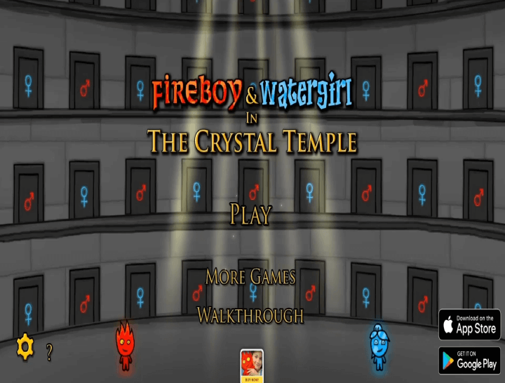 물과-불 -2인용-게임하기-크리스탈템플-메인-화면