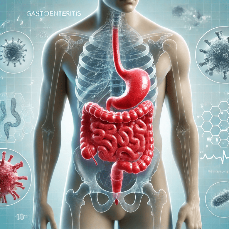 장염을 설명하는 사진