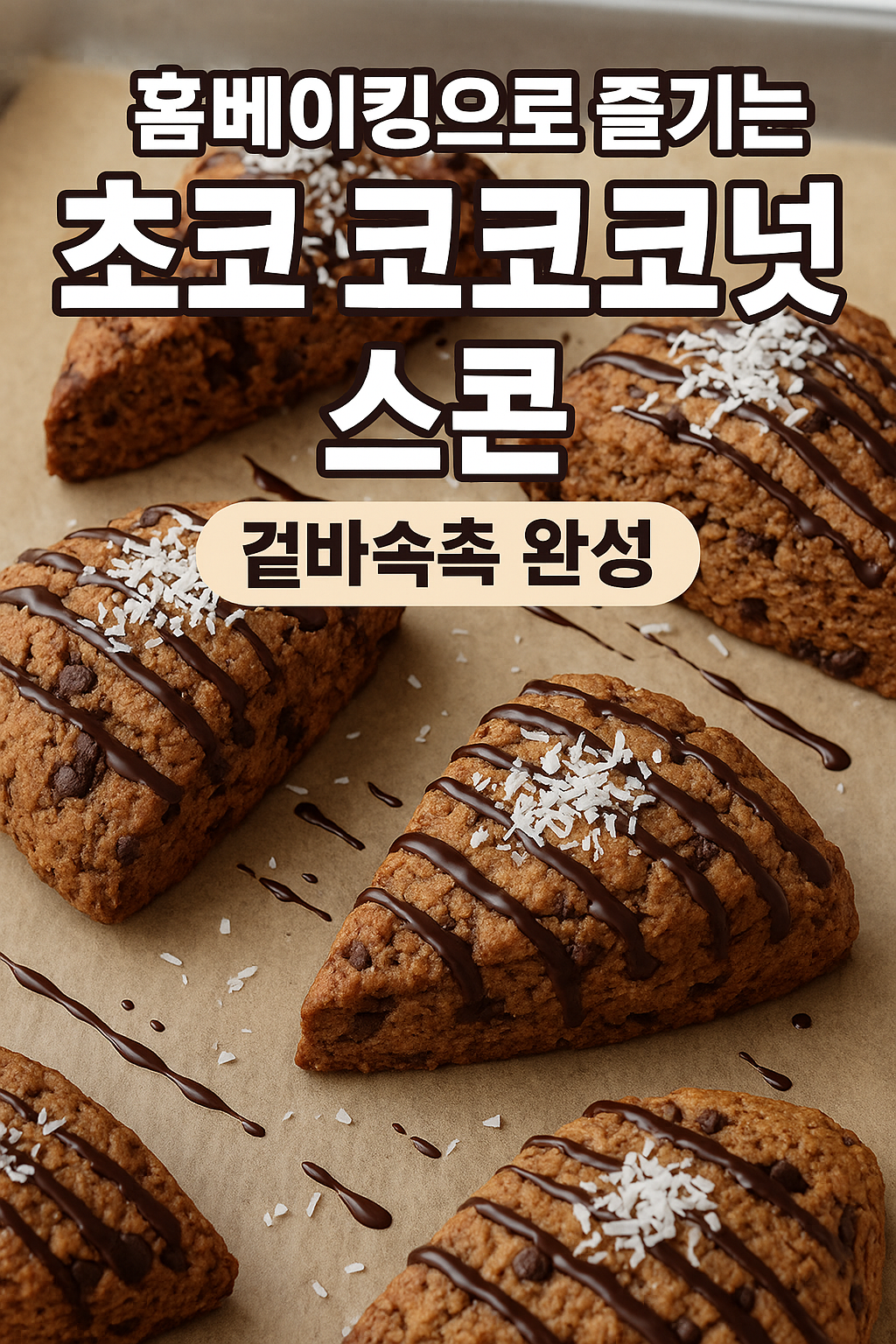 초코 코코넛 스콘 레시피