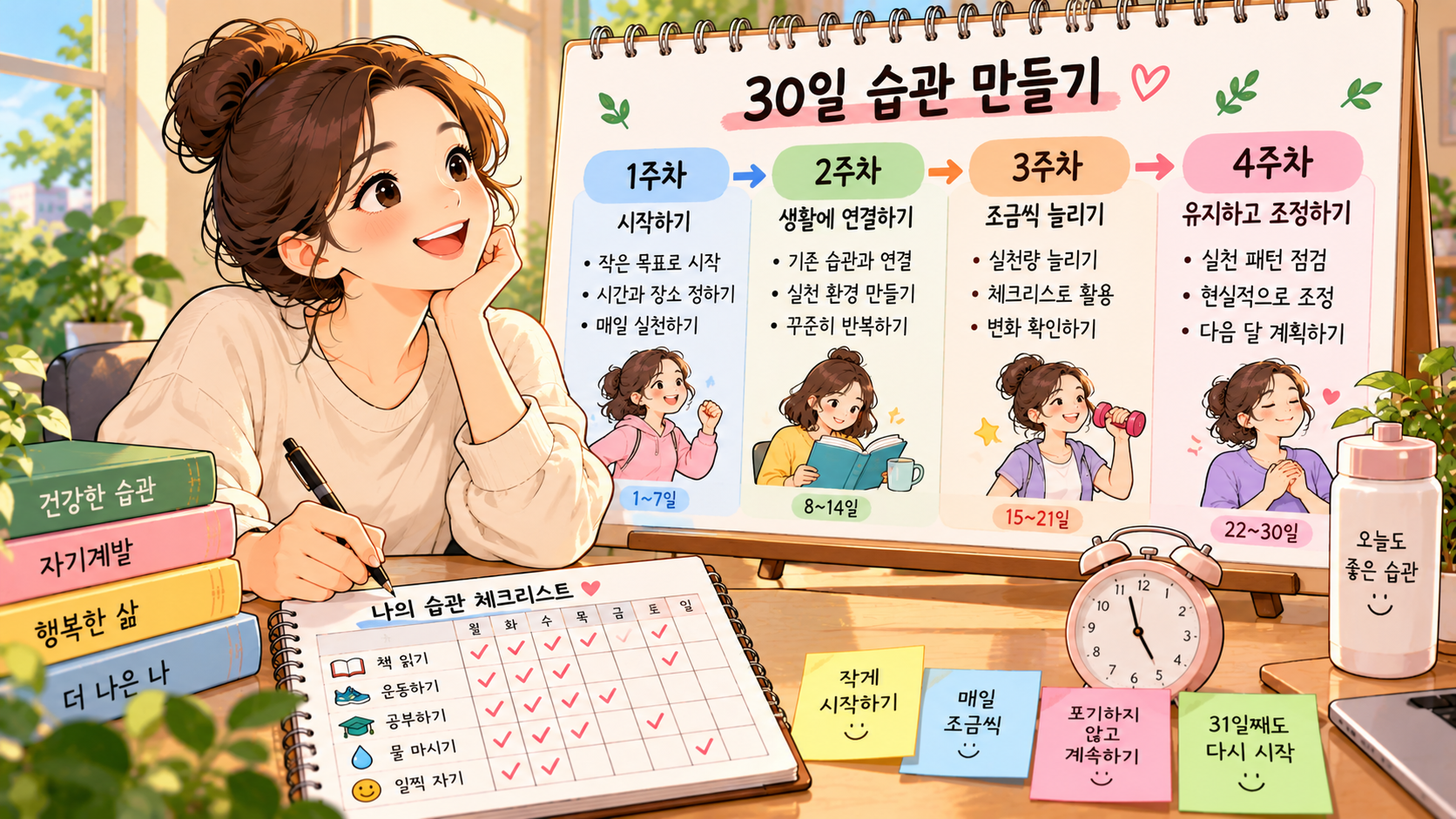 한 달 동안 새로운 습관을 만드는 실천 계획