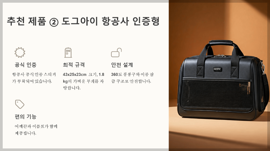 반려견 이동가방 비행기 탑승용 / 도그아이