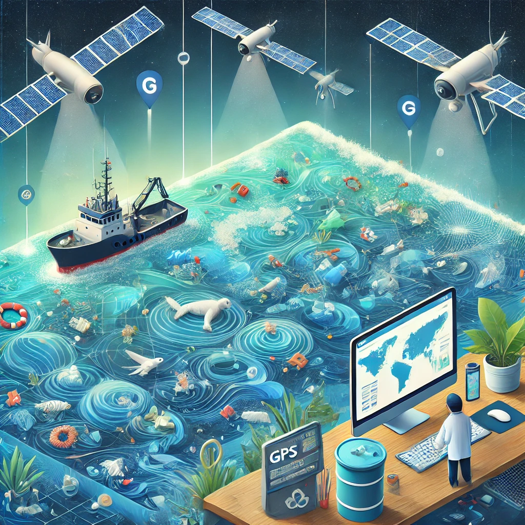 해양 쓰레기 추적하는 이미지