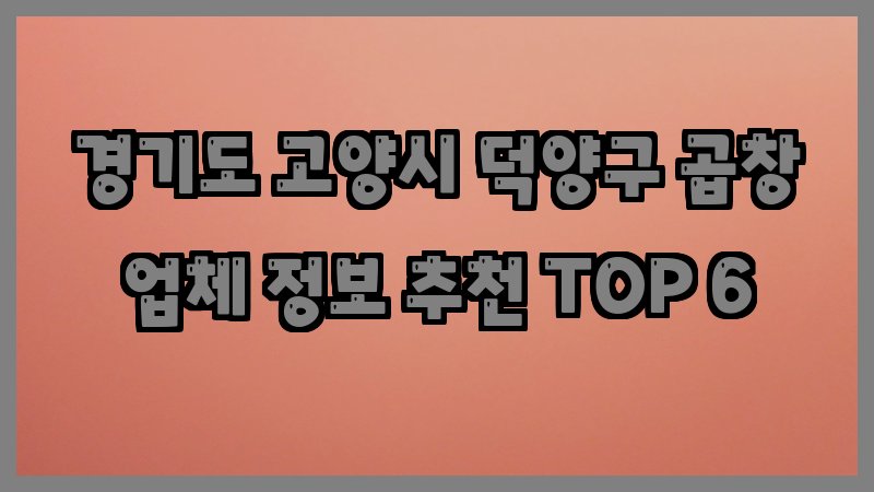 경기도 고양시 덕양구 곱창