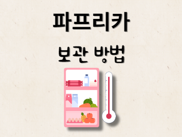 파프리카 보관방법