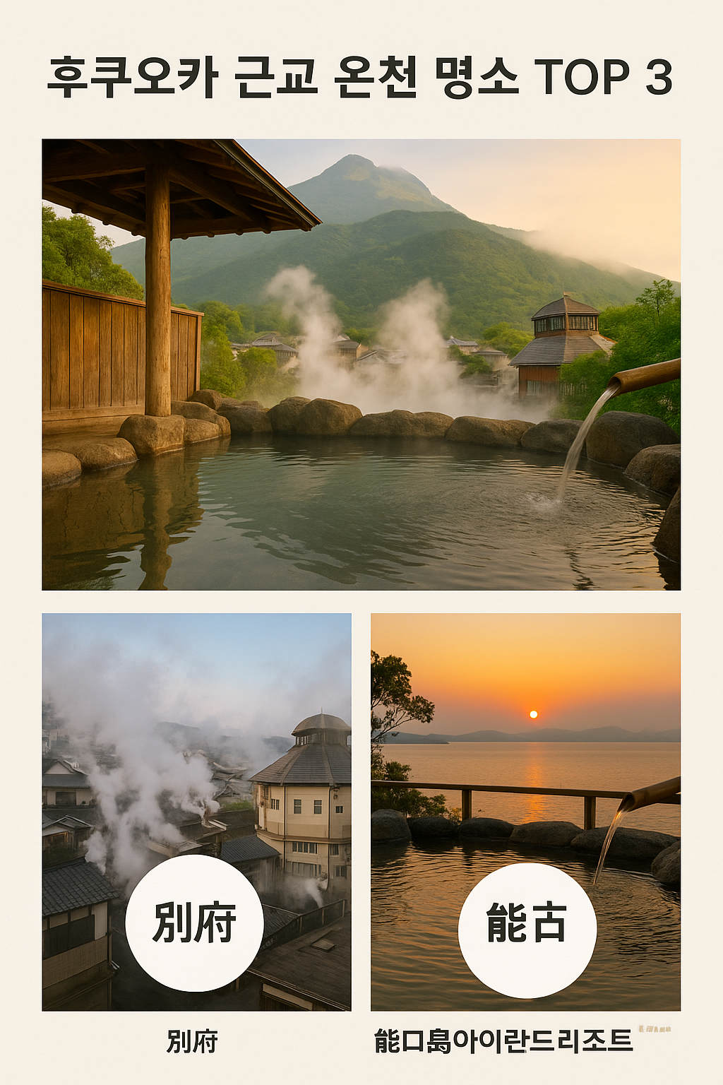 후쿠오카 근교 온천 명소 TOP 3