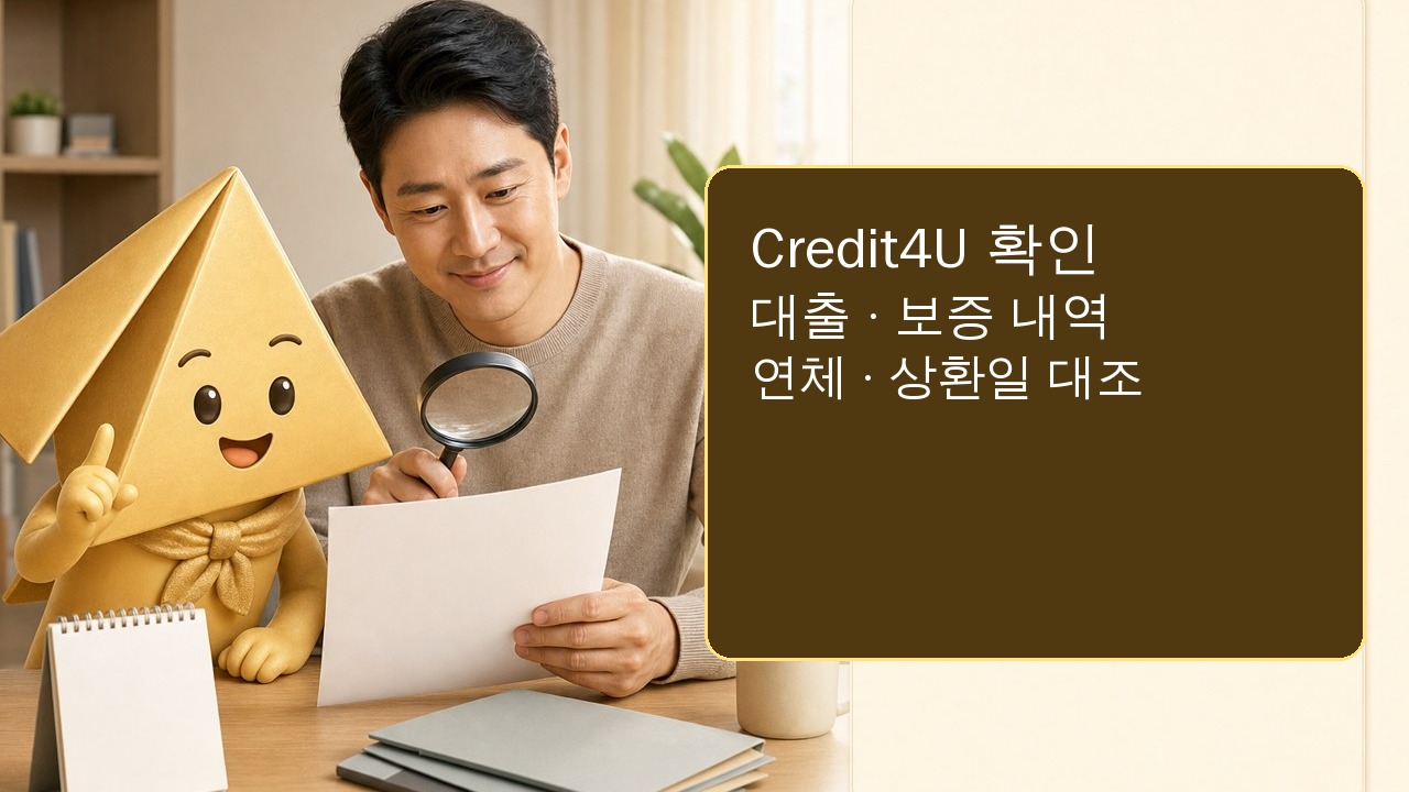 신용정보 보고서를 확인하고 대출 전 점검 항목을 정리하는 장면