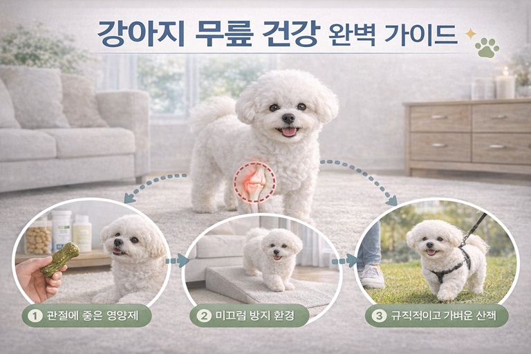 강아지 무릎 건강 관련 사진