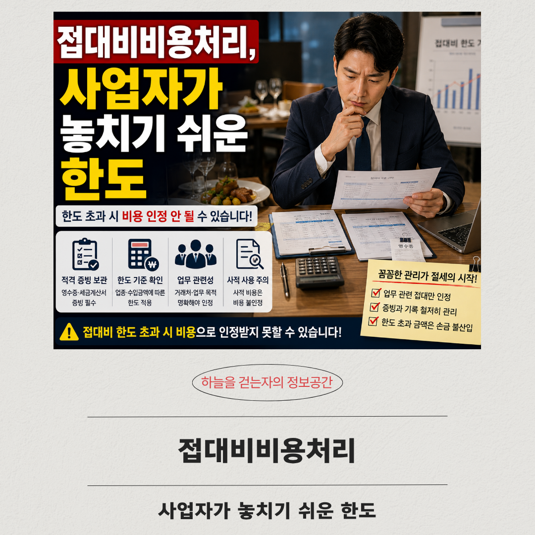 접대비비용처리, 사업자가 놓치기 쉬운 한도