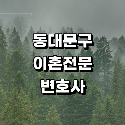 서울 동대문구 이혼 변호사