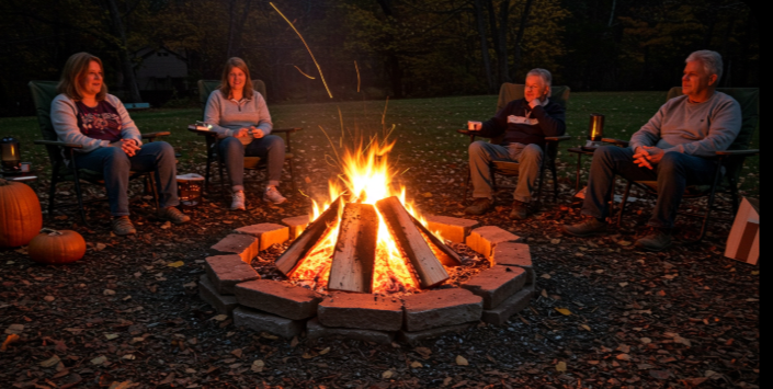 가을 저녁의 모닥불