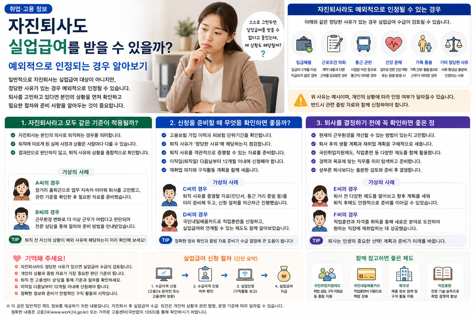 자진퇴사도 실업급여를 받을 수 있을까? 예외적으로 인정되는 경우 알아보기