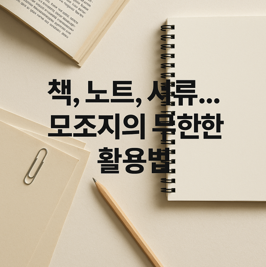 책, 노트, 서류&hellip; 모조지의 무한한 활용법