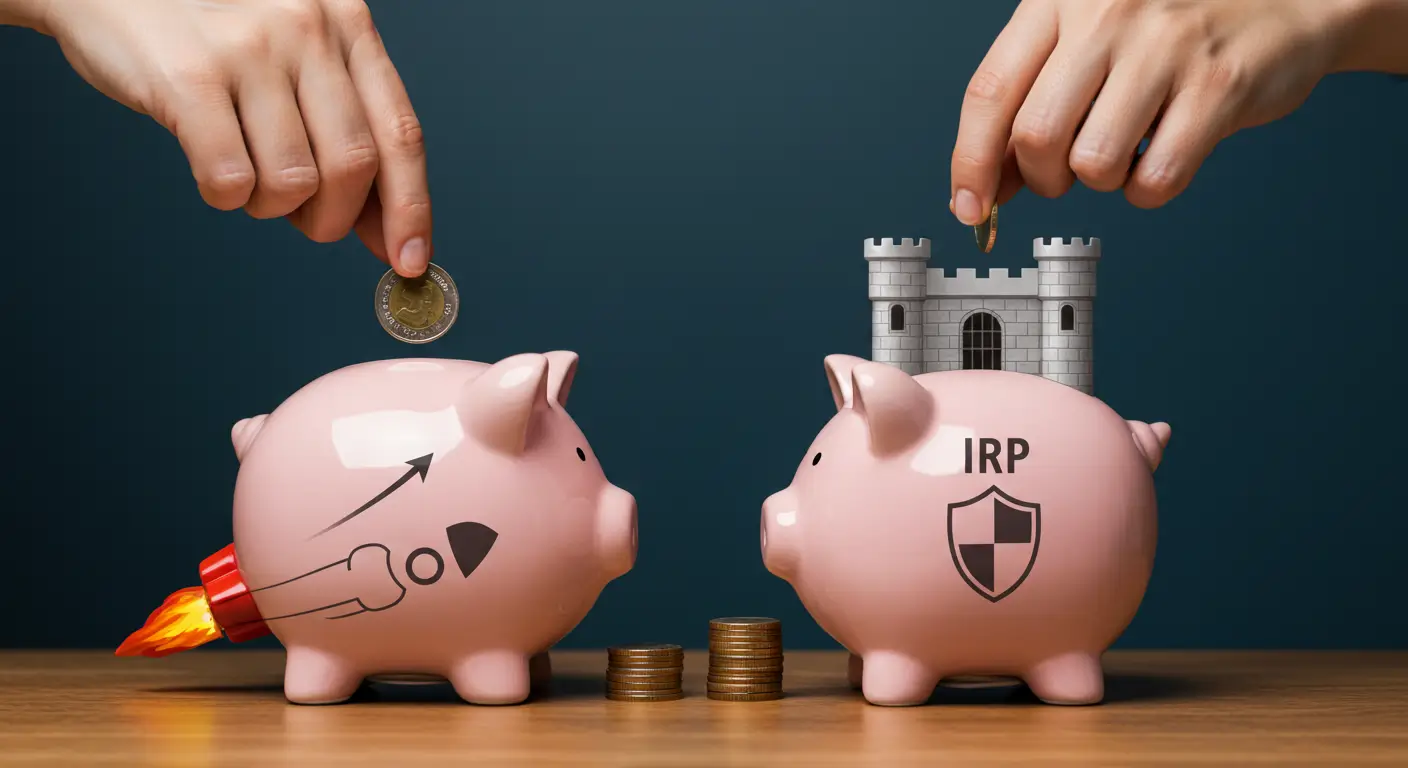 공격적인 성장형(연금저축펀드)과 안정적인 수비형(IRP) 연금계좌의 특징 비교