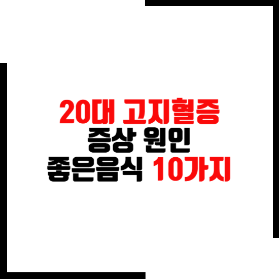 20대 고지혈증: 증상과 원