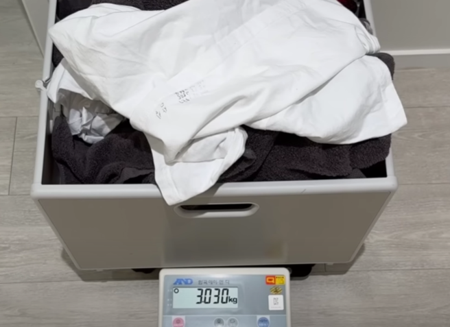 3Kg의 빨래량 