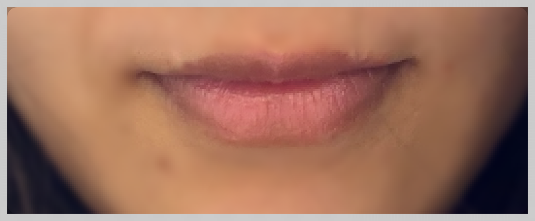 립타투 시술 전 본래 입술색과 입술 라인 상태