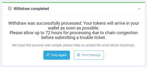 드립드롭즈-토큰-청구 완료