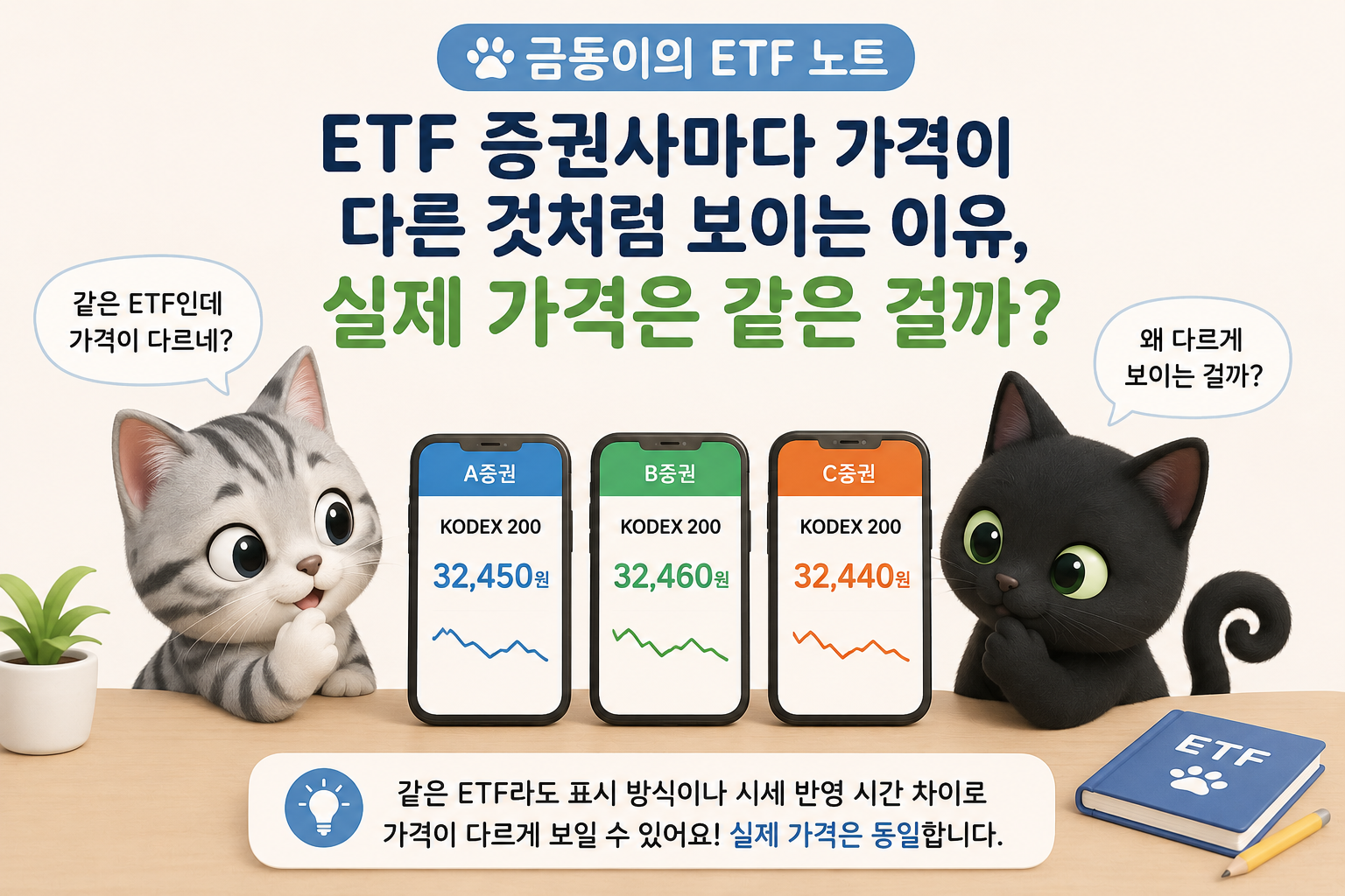 국내 주식 ETF 증권사 가격관련 내용