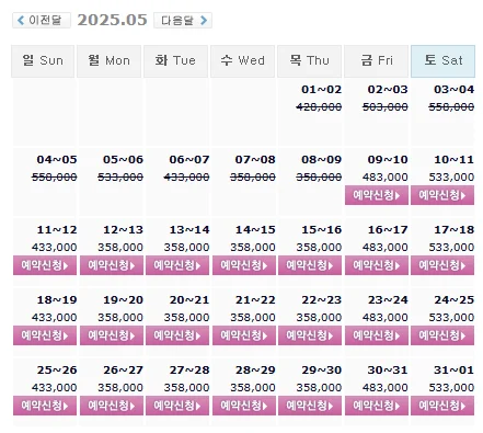 설악썬밸리cc 예약: 1박 2일 골프 패키지 가격 및 날씨 (5월 9일)