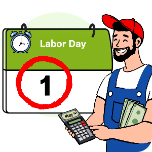 근로자의날 휴무, 근무수당 받아 행복한 이미지