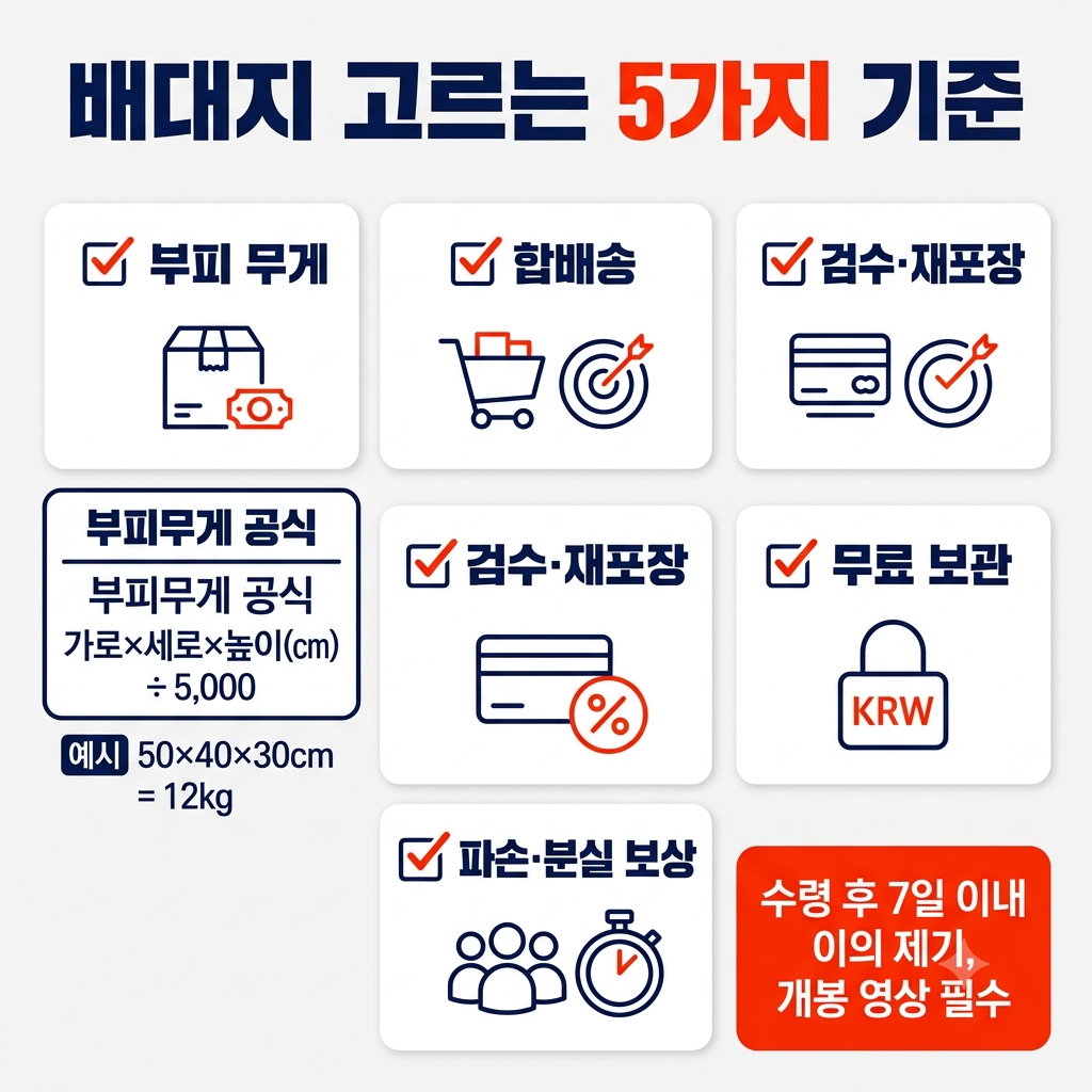 직구 배송대행지 비교 2026 인포그래픽