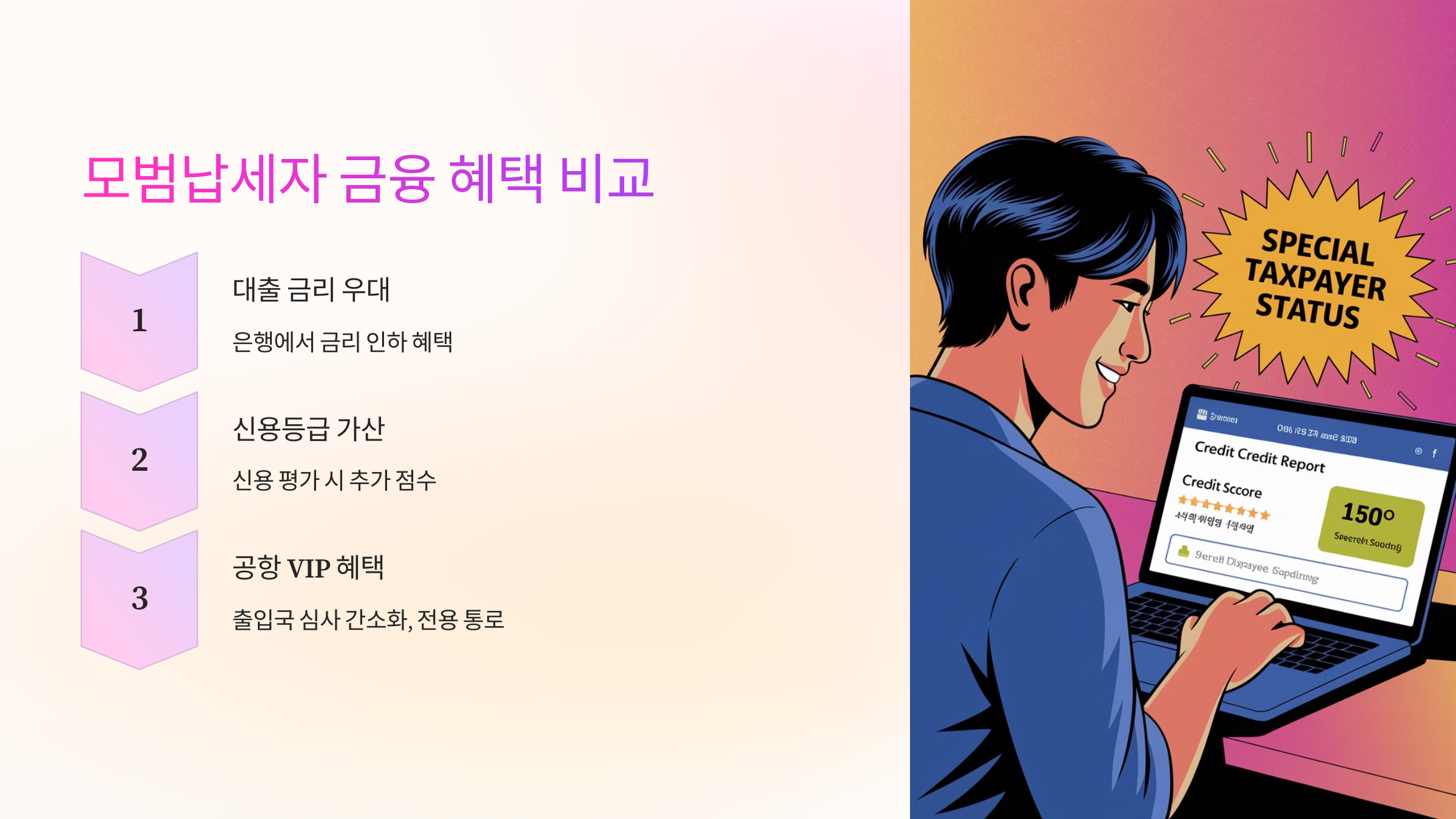 📊 모범납세자 금융 혜택 비교