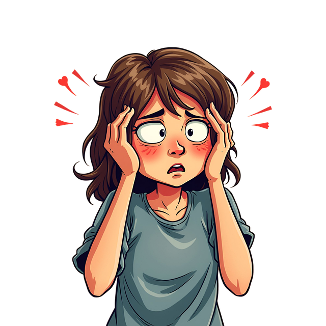 흥분한 여성 모습