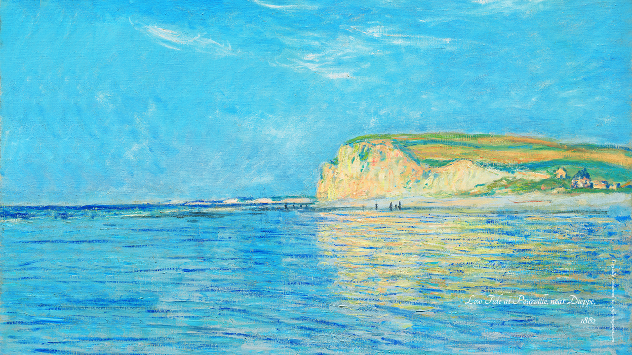01 푸르빌의 썰물 C - Claude Monet 명화배경화면