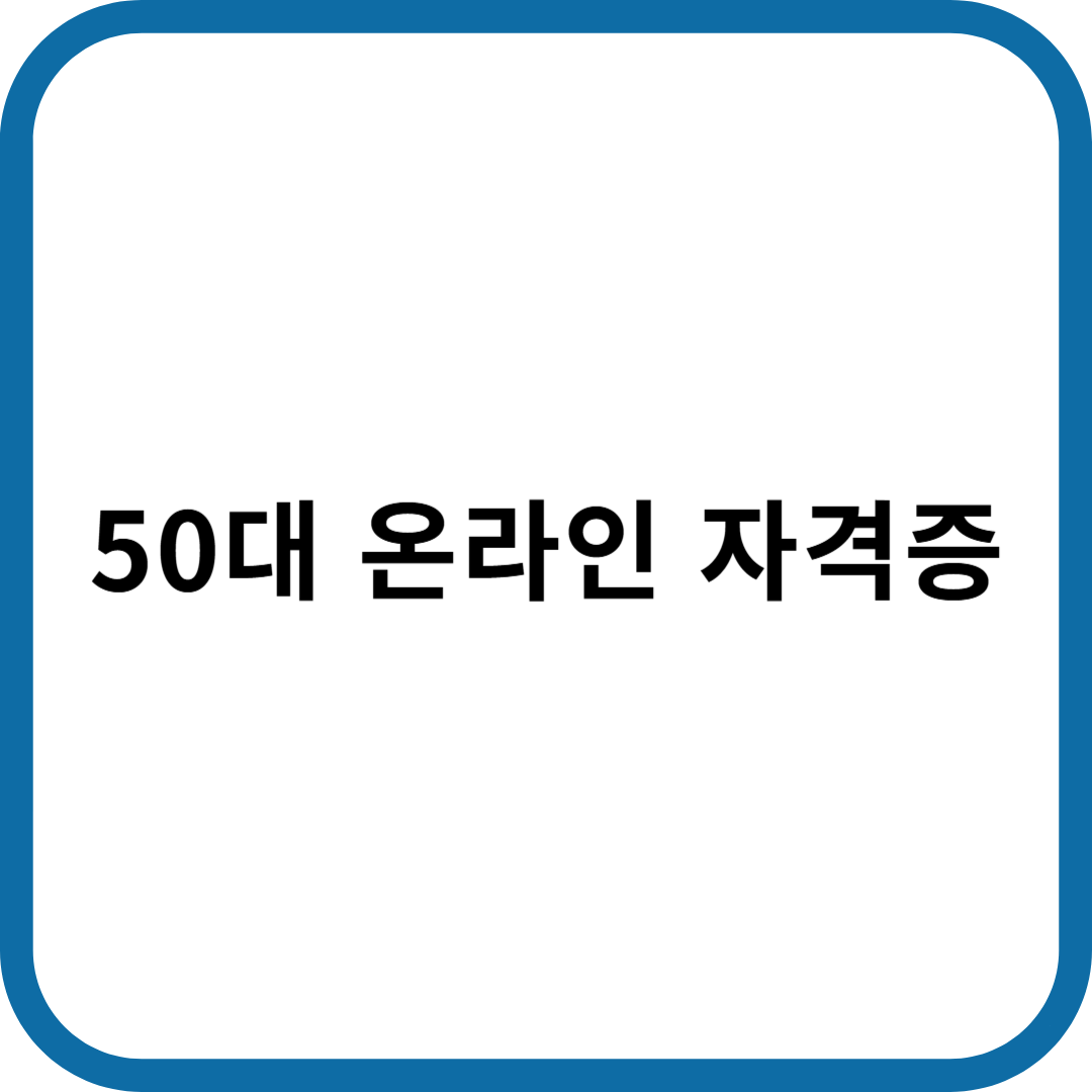 50대 온라인 자격증