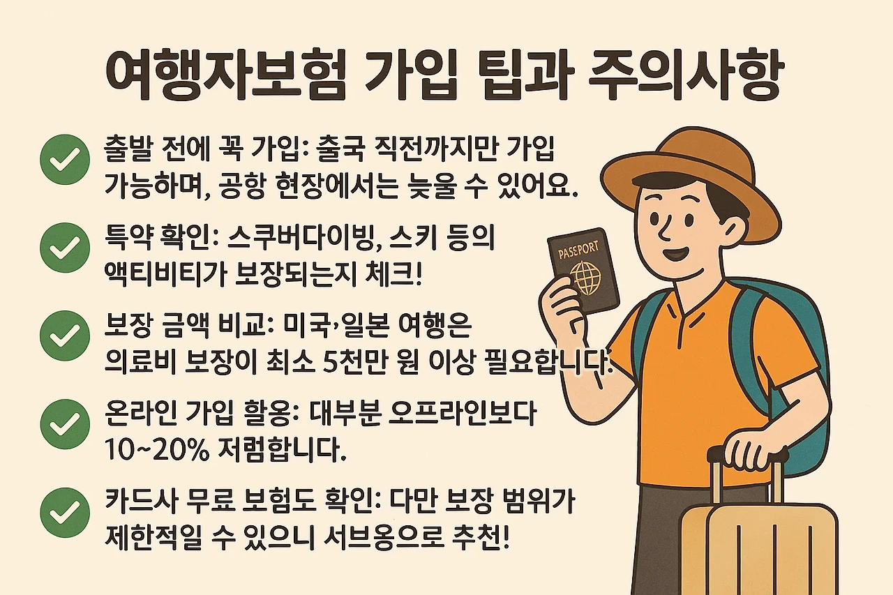 여행자보험 가입 팁과 주의사항