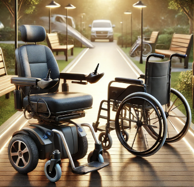 전동 휠체어 vs 수동 휠체어 비교 관련 이미지