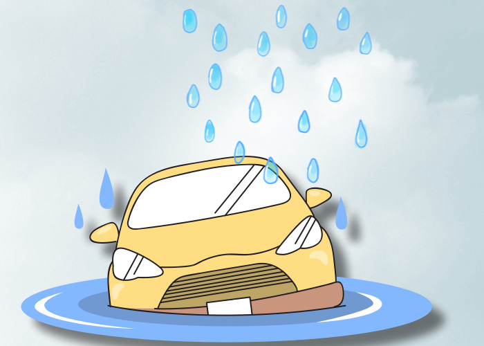 물에-빠지고있는-차량