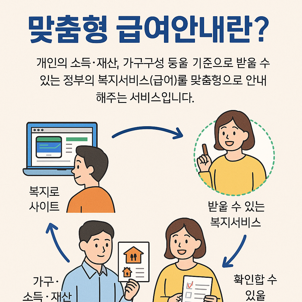 맞춤형급여안내를 설명하는 일정