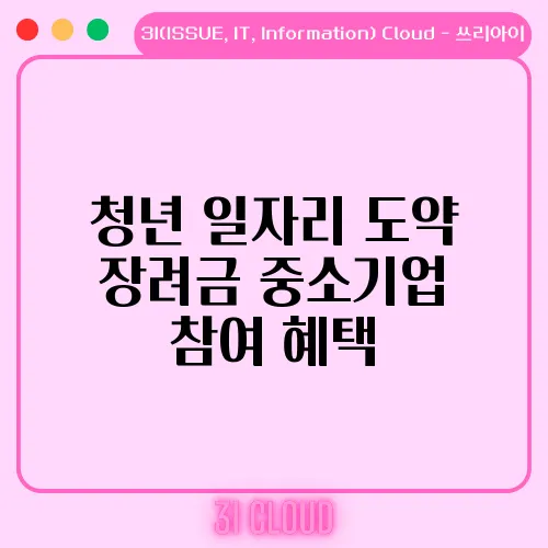 청년 일자리 도약 장려금 중소기업 참여 혜택