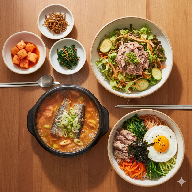 정어리캔 활용 요리 레시피 - 김치찌개 샐러드 덮밥 등 다양한 조리법