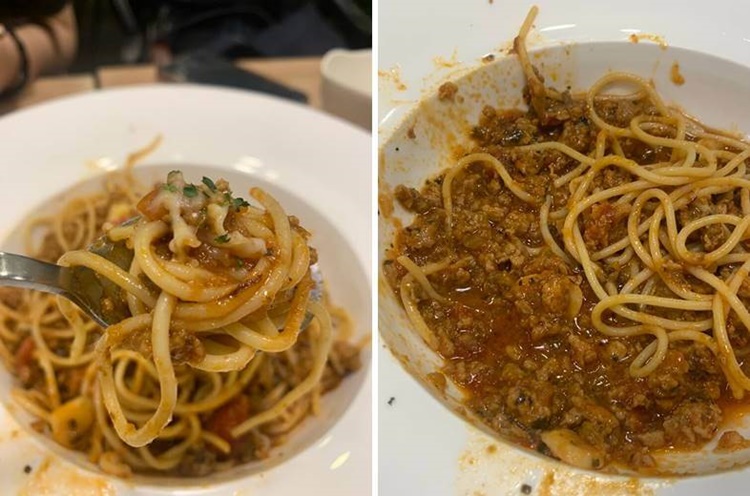 거의다 먹은 라구파스타에 보이는 소스