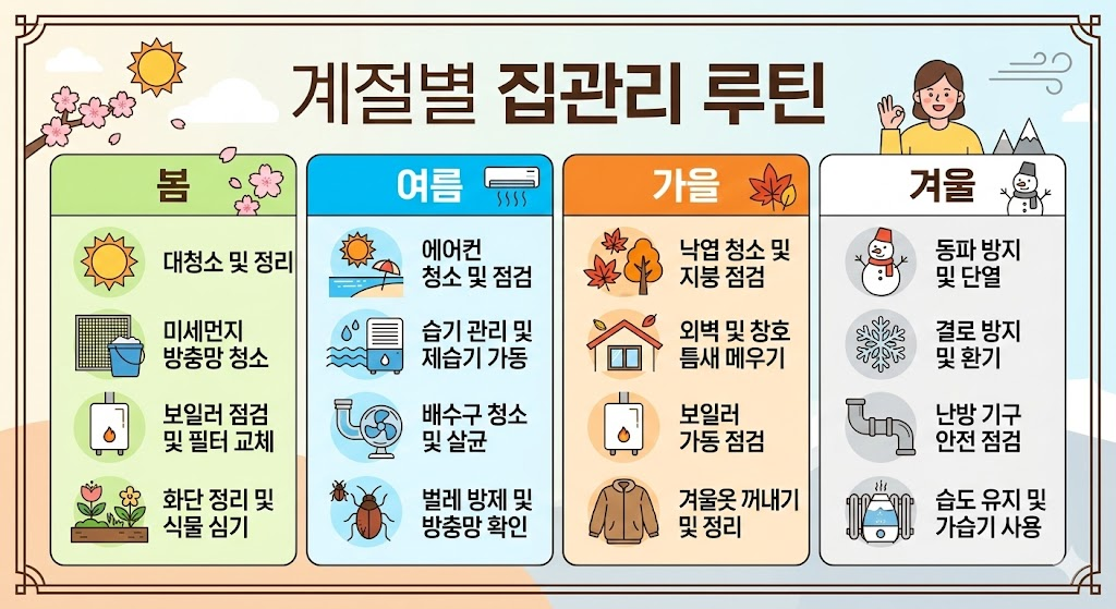 계절별 집관리 루틴