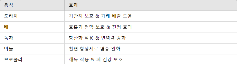 미세먼지에 좋은 음식 TOP 5