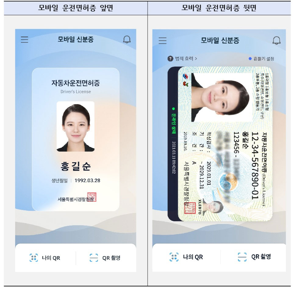 모바일 운전면허증 발급