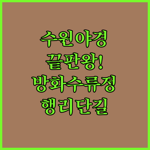 수원 화성 야경 명소 방화수류정과 행..