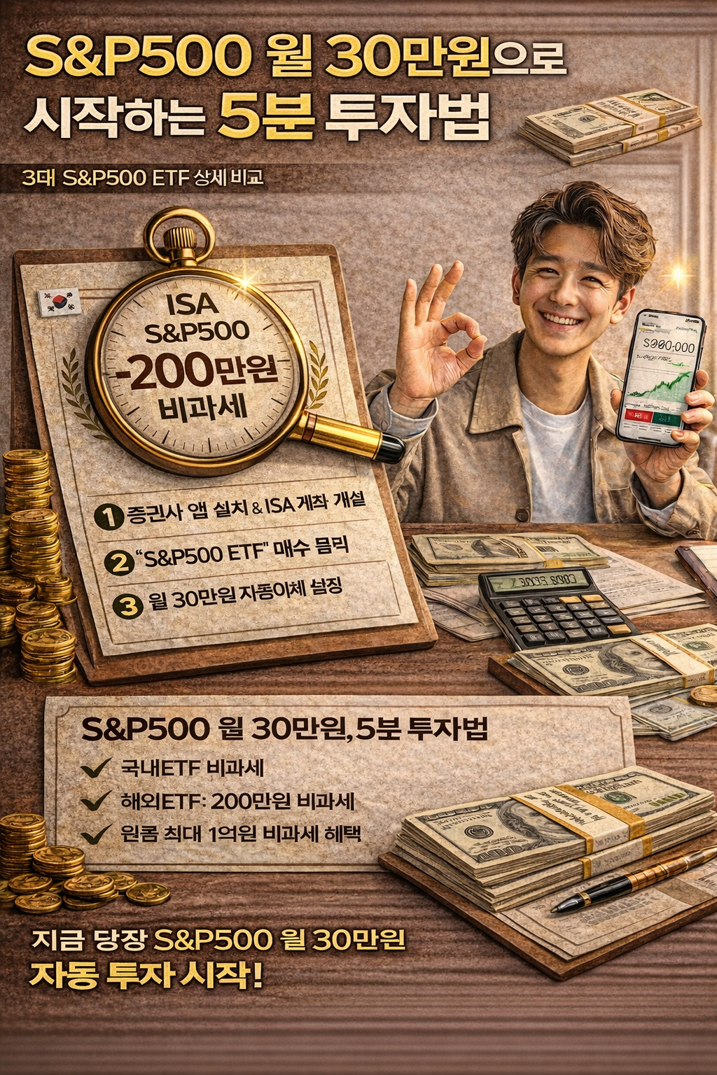 S&amp;P500 월 30만원으로 시작하는 5분 투자법