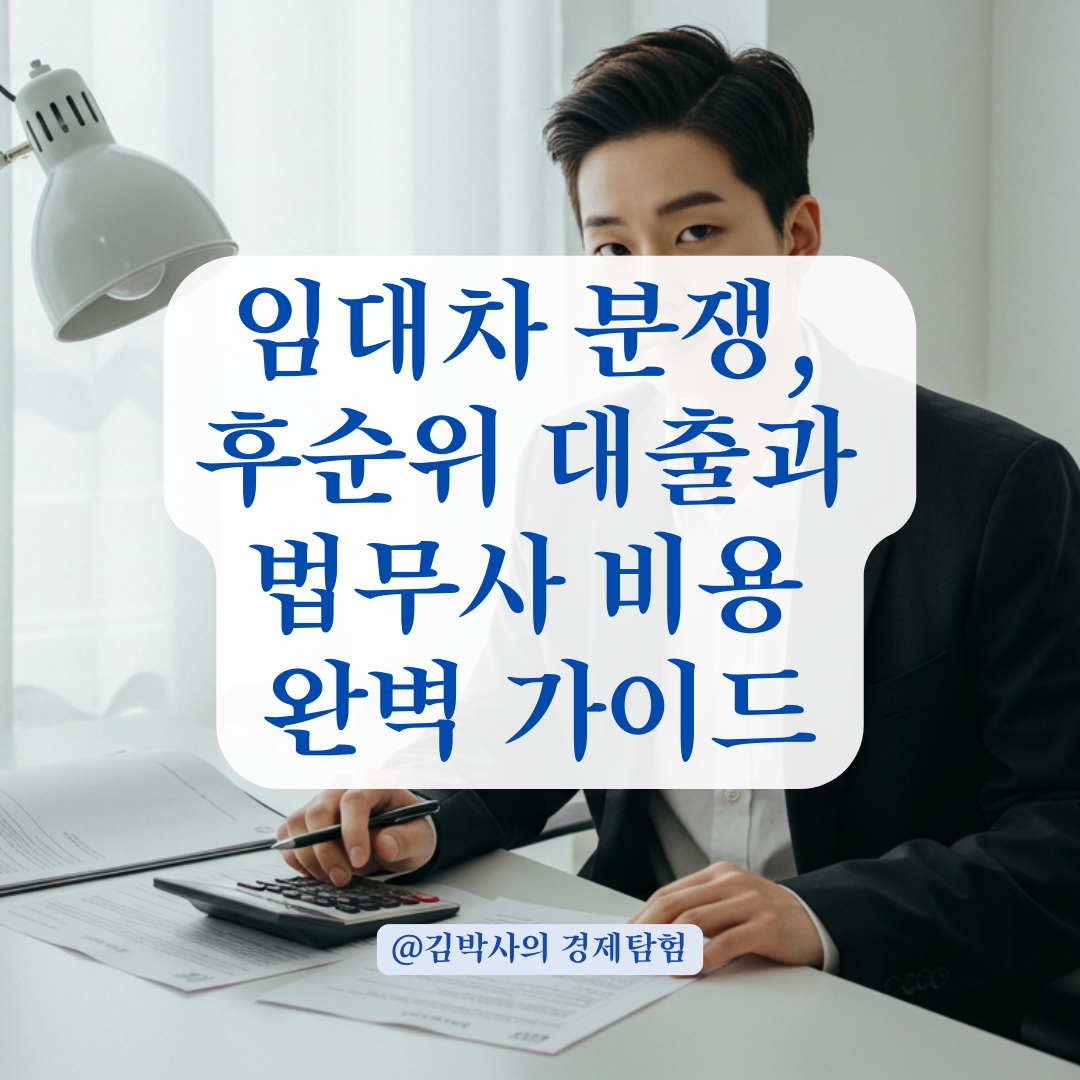 임대차 분쟁 대응 시, 후순위 대출과 법무사 수수료 구조 이해하기.