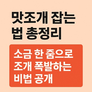 맛조개 잡는 법 총정리