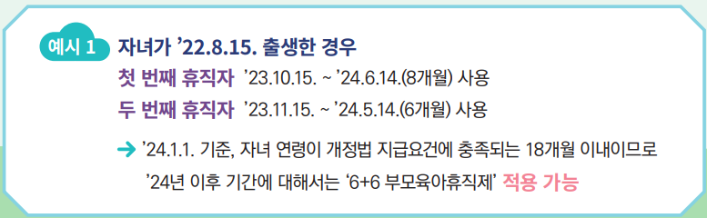 6+6 부모 육아휴직 급여 신청 방법 FAQ 정리 2