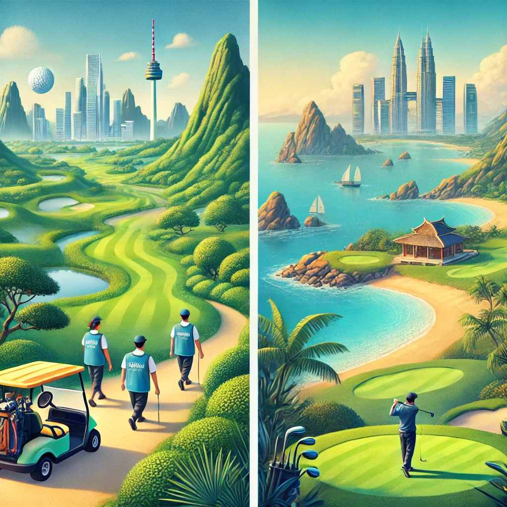 골프장 국내와 해외의 차이점 및 비용에 관련된 사진