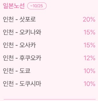 일본노선