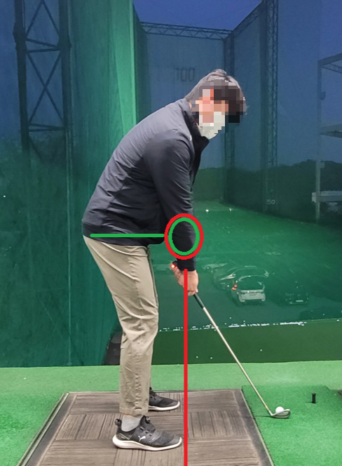 측면 골프 스윙 올바른 카메라 각도