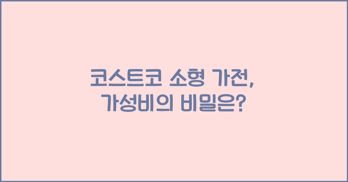 코스트코 소형 가전