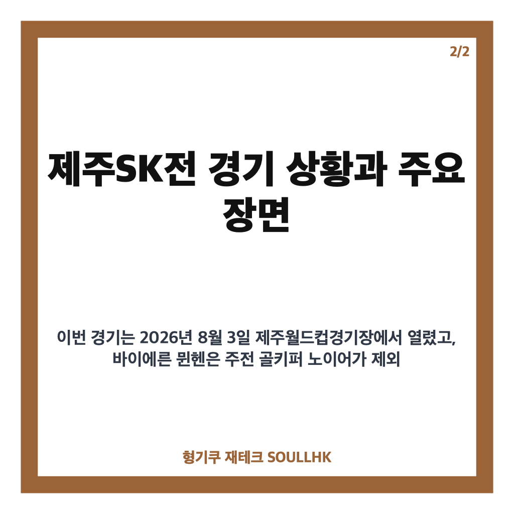 김민재 주장 완장 착용, 바이에른 뮌헨 제주SK전 선발 출격 소식 카드뉴스 3