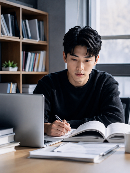 AI 자격증 공부를 시작하는 모습